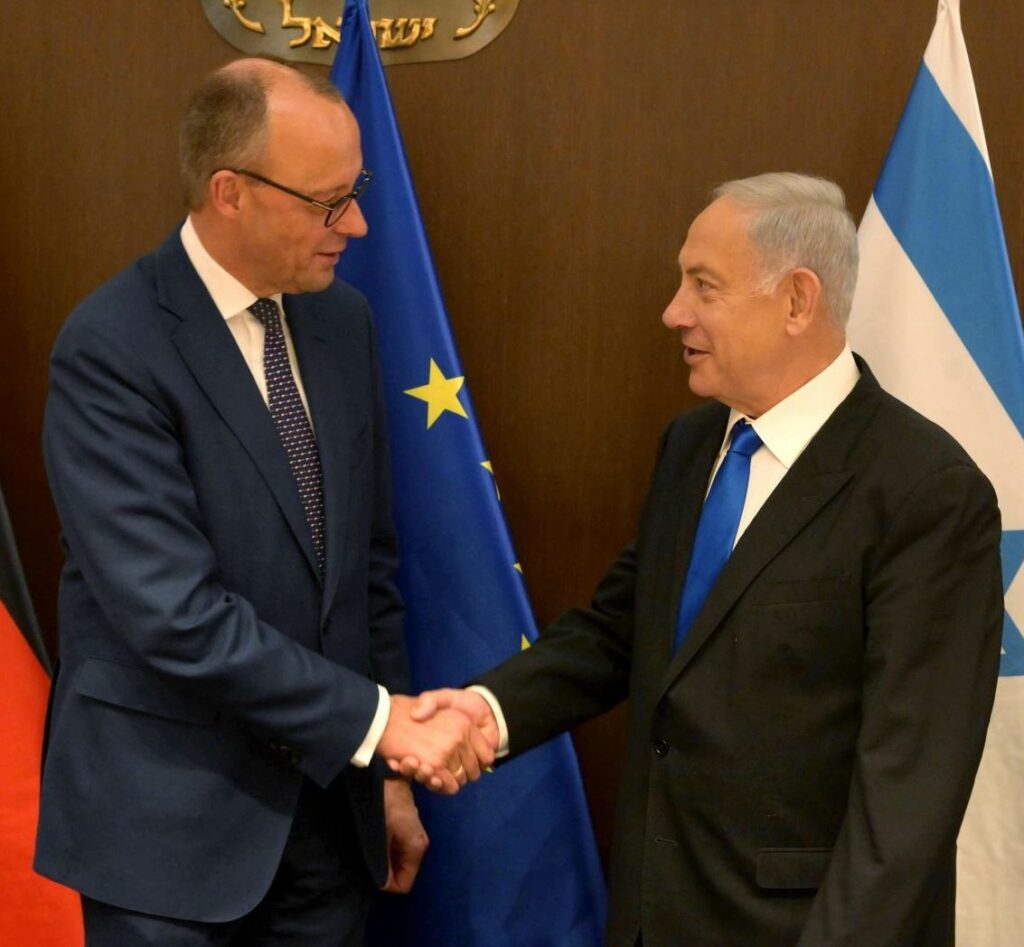 Prime Minister Netanyahu German Opposition Leader Merz